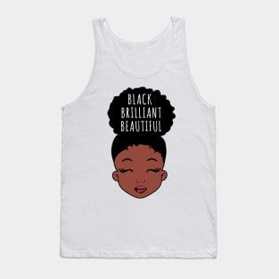 Black Brilliant Beautiful, African American Girl, Black Girl Magic Tank Top